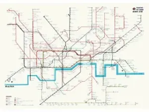 Mapa na zeď - Londýn, A3