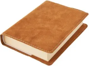 Kožený obal na knihu KLASIK - Medová semiš (XL)