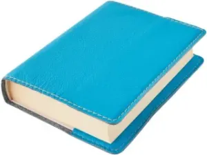 Kožený obal na knihu KLASIK - Modrá (XL)