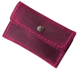 Kožená kapesní peněženka Barva kůže: Pull up Růžová (D219)