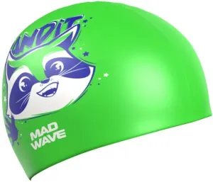 Dětská plavecká čepice mad wave bandit swim cap junior zelená