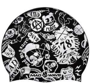 Dětská plavecká čepice mad wave silicone printed swim cap 78