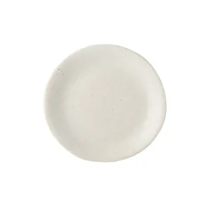 MADE IN JAPAN Mělký talíř s nepravidelným okrajem 25 cm bílý