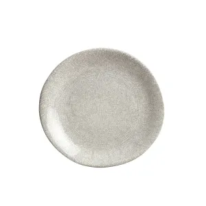 Made in Japan Velký mělký talíř 25 cm bílo-šedý