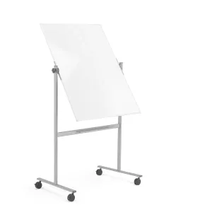 Bílá magnetická tabule DORIS, mobilní, oboustranná, 1000x1200 mm