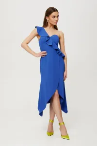 Modré šaty na jedno rameno K185 #6034215