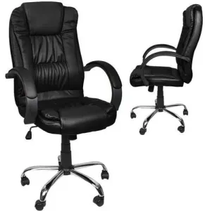 Kancelářská židle, ekokůže - černá MALATEC