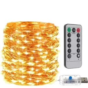 Malatec Vánoční osvětlení USB - dráty 300 LED teplá bílá 00017241