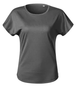 MALFINI Dámské tričko Chance - Černý melír | XS