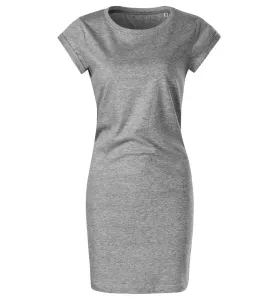 MALFINI Dámské šaty Freedom - Tmavě šedý melír | XS