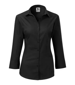 MALFINI Dámská košile s tříčtvrtečním rukávem Style - Černá | XL