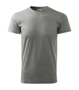 Malfini Basic pánské tričko, tmavě šedý melír - 5XL