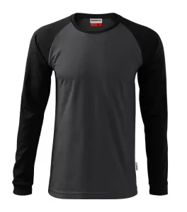 MALFINI Pánské tričko s dlouhým rukávem Street LS - Ebony gray | XXL