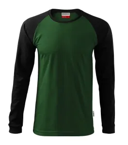 MALFINI Pánské tričko s dlouhým rukávem Street LS - Lahvově zelená | S