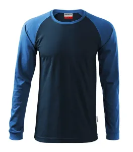 MALFINI Pánské tričko s dlouhým rukávem Street LS - Námořní modrá | S