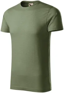 Pánské triko, strukturovaná organická bavlna, khaki, M