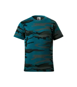 MALFINI Camouflage Tričko dětské camouflage petrol #1261320