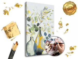 Malování podle čísel PREMIUM GOLD – Kousek přírody (Sada na malování podle čísel ARTMIE se zlatými plátky)