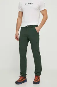 Outdoorové kalhoty Mammut Runbold Zip Off zelená barva