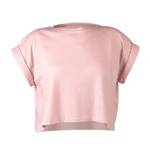Mantis Dámské crop top tričko - Jemně růžová | S