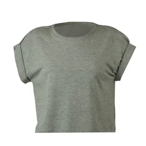 Mantis Dámské crop top tričko - Šedý melír | L