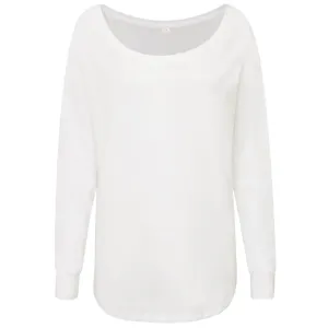 Mantis Prodloužené dámské tričko s dlouhým rukávem - Bílá | L