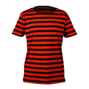 Mantis Pánské pruhované tričko - Černá / červená | L #3804529