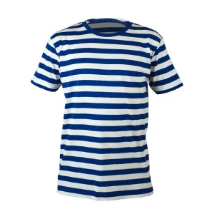 Mantis Pánské pruhované tričko - Královská modrá / bílá | L #3923471