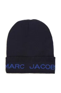 Dětská čepice s příměsí vlny Marc Jacobs tmavomodrá barva