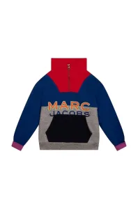 Dětská bavlněná mikina Marc Jacobs tmavomodrá barva, vzorovaná #3430345