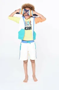 Dětská mikina Marc Jacobs béžová barva, s kapucí, hladká