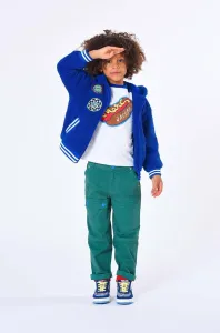 Dětská mikina Marc Jacobs tmavomodrá barva, s kapucí, s aplikací #5968569