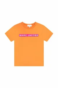 Dětské bavlněné tričko Marc Jacobs oranžová barva #6178719