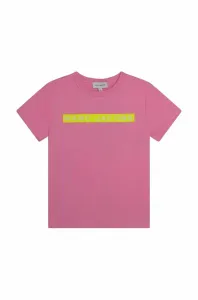 Dětské bavlněné tričko Marc Jacobs růžová barva #5862306