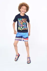 Dětské bavlněné tričko Marc Jacobs tmavomodrá barva, s potiskem #5677387