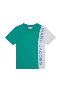 Dětské bavlněné tričko Marc Jacobs zelená barva, s potiskem #5155991