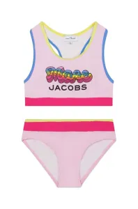 Dvoudílné dětské plavky Marc Jacobs růžová barva