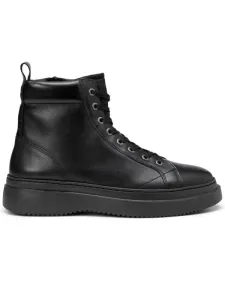 Nadměrná velikost: Marc O'Polo, Lehká šněrovací vyšší obuv s bočním zipem černá #5329521