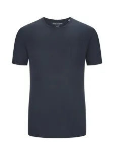 Nadměrná velikost: Marc O'Polo, Tričko z bavlny v melírovaném vzhledu Námořnická Modrá