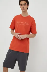 Bavlněné tričko Marc O'Polo oranžová barva, s potiskem #2030241