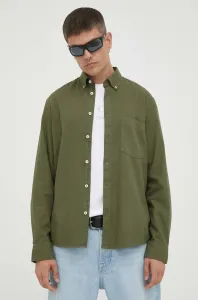 Košile Marc O'Polo pánská, zelená barva, regular, s límečkem button-down