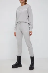Bavlněné kalhoty Marc O'Polo dámské, šedá barva, melanžové