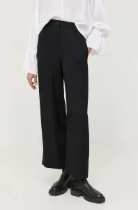 Kalhoty Marc O'Polo dámské, černá barva, široké, high waist