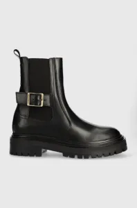 Kožené kotníkové boty Marc O'Polo dámské, černá barva, na platformě, 30817215001134 MM2M3049