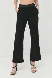 Kalhoty Marella dámské, černá barva, jednoduché, medium waist #5144355