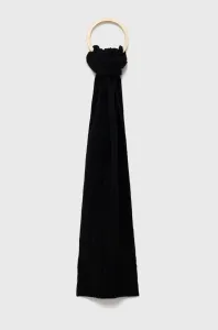 Šátek z vlněné směsi Marella černá barva, hladký