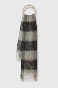 Šátek z vlněné směsi Marella černá barva, vzorovaný