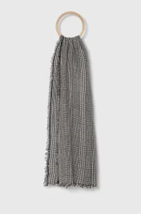 Šátek z vlněné směsi Marella černá barva, vzorovaný