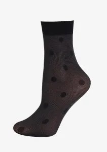 Černé silonkové ponožky Shine Dots