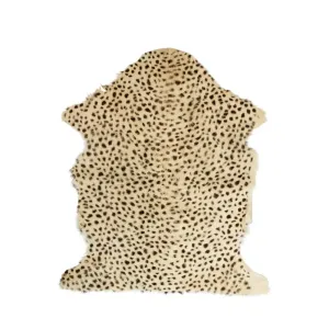 Béžová dekorativní kůže Leopard z kozí kůže - 60*90*2cm QXVGL